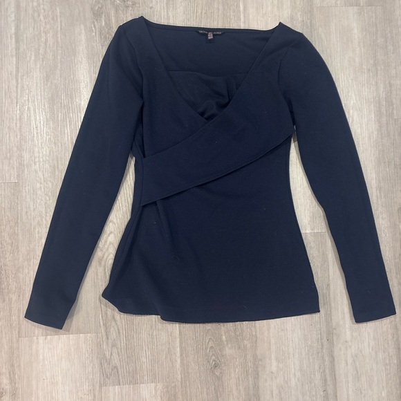 Victoria's Secret Navy Long Sleeve Blouse - Picture 1 of 3